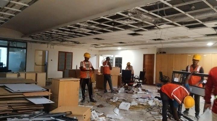 Dismantling works in Hyderabad